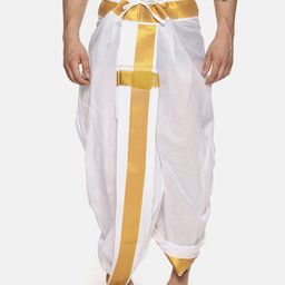 Sethukrishna Men White Solid Readymade Dhoti Pants-image-13