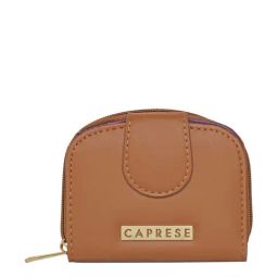 Caprese Brown Solid Zip Around Wallet for Women-image-70