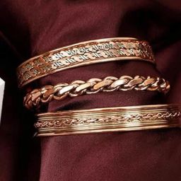 Peora Rose Gold Fancy Kada Bracelets-image-57