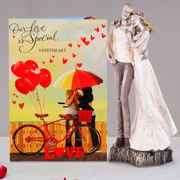 Archies Multicoloured Couple Figurine with Greeting Card-image-60