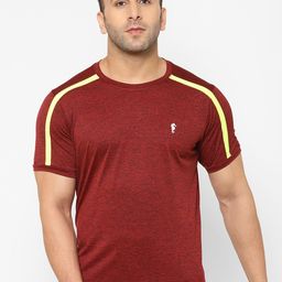 EPPE Men Maroon Solid Round Neck T-shirt-image-20