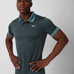 Reebok Blue Slim Fit Sports Polo-image-51
