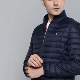 HRX by Hrithik Roshan Men Navy Blue Solid Padded Jacket-16