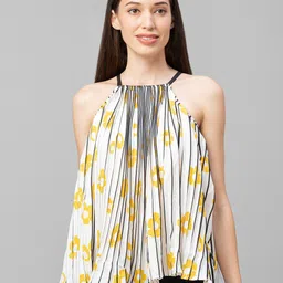 Globus White Floral Print Top-picture-30