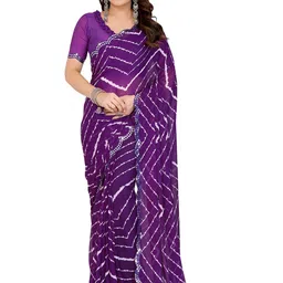 Moda Rapido Leheriya Printed Mirror Work Saree-picture-3