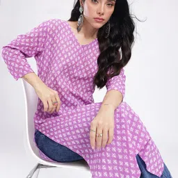 Anouk Rustic Floral Printed Straight Kurta-image-3