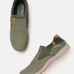Woodland Men Leather Slip-On Sneakers-image-68