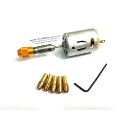 TECHDELIVERS 0.5-3 mm Small Electric Drill Bit Collet MicroTwist Drill Chuck Set withMOTOR by-38