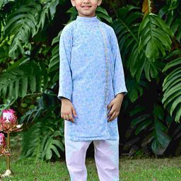 EthIndia Boys Floral Printed Regular Kurta with Pyjamas-48