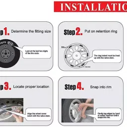 Auto Pearl AA 01 - 14 35.56 cm (14 Inch) inch PPress Type Wheel Cap Hubcap with Retention Ring Glossy Black Wheel Cover for Maruti Swift Dzire (Set of 4)-image-47