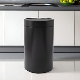 The Better Home  Black Stainless Steel Dustbin With Lid-30L-39