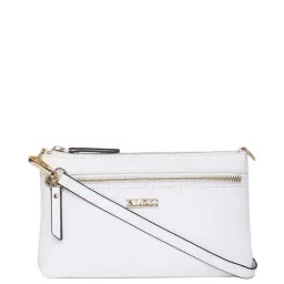 KLEIO White Solid Medium Shoulder Handbag-image-6