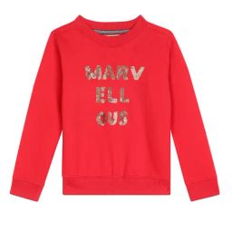 Cantabil Kids Red Embellished Full Sleeves Sweatshirt-image-86