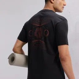 HRX by Hrithik Roshan Conversational Print Pure Cotton Yoga T-shirt-picture-34