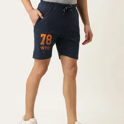 Urban Dog Men Navy Blue Printed Regular Shorts-image-73