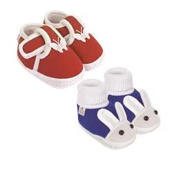 NESKA MODA 3 To 12 Months Baby Boys & Baby Girls Pack of 2 Pair Cute Soft Cotton Pre-Walker Booties-image-65