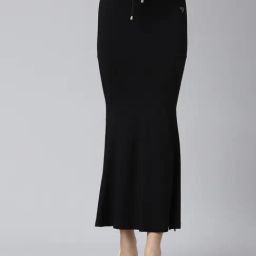 TWIN BIRDS Black Plain Saree Shapewear-picture-18
