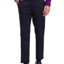 Park Avenue Black Cotton Super Slim Fit Trousers-image-39