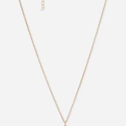 ToniQ Gold Plated Personalized Initial Alphabet L Pendant Necklace-35