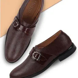 Fausto Men's Brown Monk Shoes-picture-26