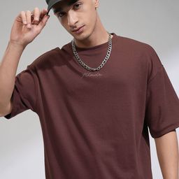 HIGHLANDER Men Typography Printed Drop-Shoulder Sleeves T-shirt-image-71