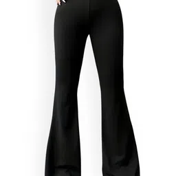 THIRD QUADRANT Women Mid Rise Flared Bootcut Trousers-image-23