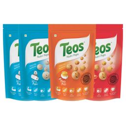 Teos Nutri Pops Roasted Makhana Snacks Salt And Pepper Tangy Pickle And Tomato Twist Pack Of 4 - 70 g Each-15