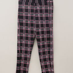 Vitamins Full Length  Check Trousers- Pinki-image-67