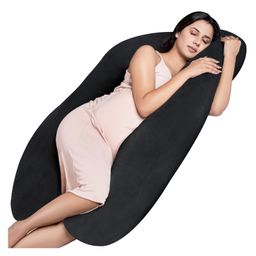 MY ARMOR Micro Fibre U Shaped Pregnancy Pillow with Velvet  Cover - Black-94