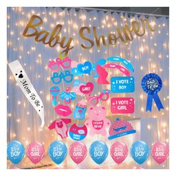 Puchku Baby Shower Props for Photo- Shoot Decoration Kit - Pack of 42-image-92