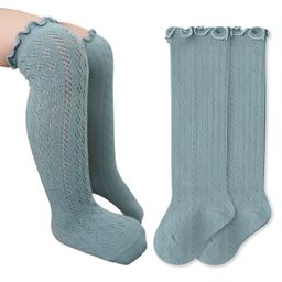 Bembika Baby Knee High Socks Baby Girls Boys Cotton Knee Socks Cute Fashion Soft Elastic Socks For Toddlers - Sage-image-5