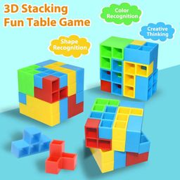 New Pinch Stacking Blocks Balance Game Family Board Games for Kids & Adults-Balancing Stacking Toys Building Blocks (32 blocks )-22