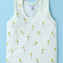 Tango Single Jersey Knit Sleeveless Vests with Kite Print - Light Green-image-63