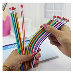 Birthday Popper Flexible Magic Bendy Multicolor Pencils as Birthday Return Gifts | Set of 10 | Includes Eraser on Top | Ideal for Children's Day, Festival, for All Age Groups-image-64
