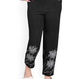BAESD Girls Printed Monochrome Cotton Lounge Pants-picture-21