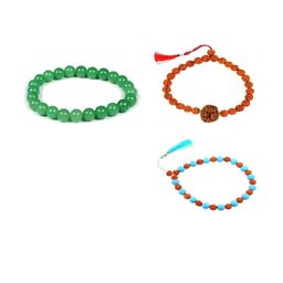Divine souvenirs Unisex Set of 3 Artificial Beaded Link Bracelet image 1