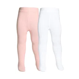 The Little Lookers Girls Pack of 2 Self Design Stockings-33