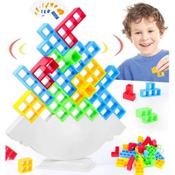 New Pinch Stacking Blocks Balance Game Family Board Games for Kids & Adults-Balancing Stacking Toys Building Blocks (32 blocks ) image 4