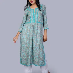 Mishy Paisley Printed Straight Kurta-34