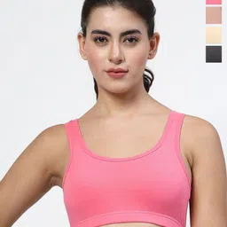 LILY Women Pack Of 4 Seamless Non Padded Sports Bra Full Coverage-picture-58