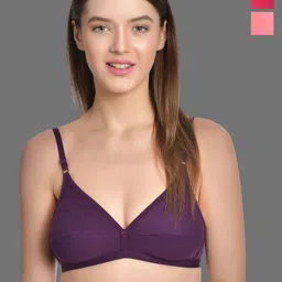 Aimly Pack Of 3 Half Coverage Cut And Sew Cotton Everyday Bra With All Day Comfort-picture-52