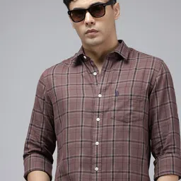 U.S. Polo Assn. Tailored Fit Checked Pure Cotton Casual Shirt-image-36
