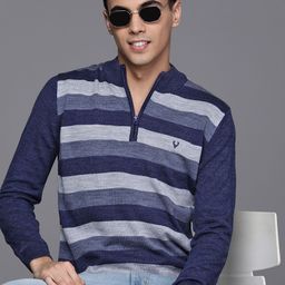 Allen Solly Mock Collar Striped Pullover-picture-6