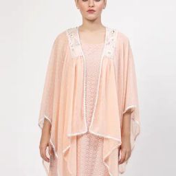 Lela Peach Embroidered Cape-image-13