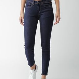 Harvard Women Blue Skinny Fit Mid-Rise Cropped Jeans-image-28