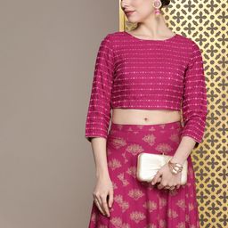 House of Pataudi Jashn Embroidered Ethnic Co-Ords-picture-22