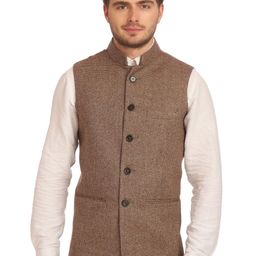 Wintage Brown Nehru Jacket-image-39