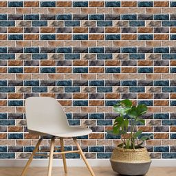 Jaamso Royals Multicoloured Wall Penal PE Foam Self Adhesive 3D 1 Sheet Wallpaper-11
