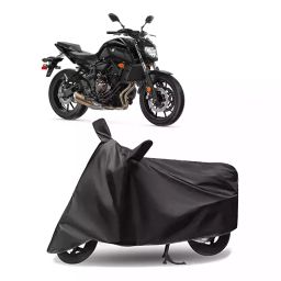 Auto Pearl Polyester Two Wheeler Cover for Yamaha MT 07 BS6 (Grey)-image-24