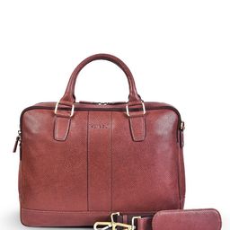 MAI SOLI Unisex Textured Leather Laptop Bag-44